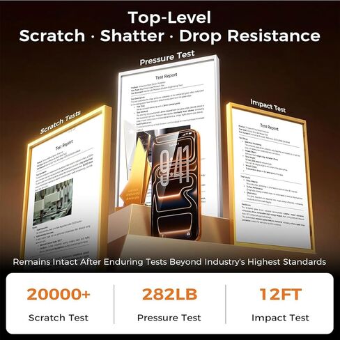 for iPhone 17 Pro Screen Protector 4 Pack [9H+ Tempered Glass] [Military-Grade Drop Protection] [Easy Installation] Shockproof Full Edge Coverage 6.3 Inch 2025 in Saudi Arabia