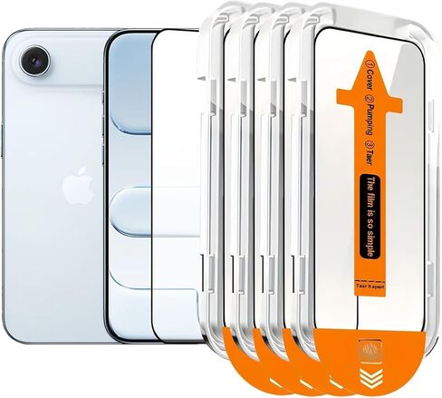 for iPhone 17 Pro Screen Protector 4 Pack [9H+ Tempered Glass] [Military-Grade Drop Protection] [Easy Installation] Shockproof Full Edge Coverage 6.3 Inch 2025 in Saudi Arabia