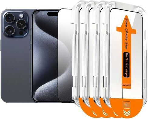 for iPhone 17 Pro Screen Protector 4 Pack [9H+ Tempered Glass] [Military-Grade Drop Protection] [Easy Installation] Shockproof Full Edge Coverage 6.3 Inch 2025 in Saudi Arabia