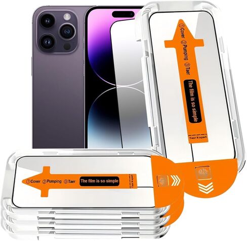for iPhone 17 Pro Screen Protector 4 Pack [9H+ Tempered Glass] [Military-Grade Drop Protection] [Easy Installation] Shockproof Full Edge Coverage 6.3 Inch 2025 in Saudi Arabia