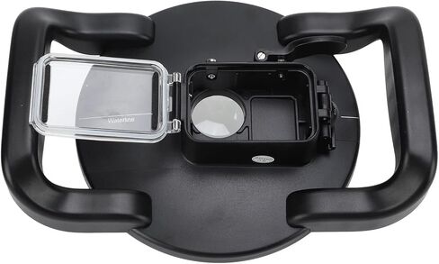 Tbest Lens Dome Port Underwater Camera Cover Transparent Acrylic Rainproof Housing with Dual Handles for Action 1 Cameras Professional Diving Photography Accessories in Saudi Arabia
