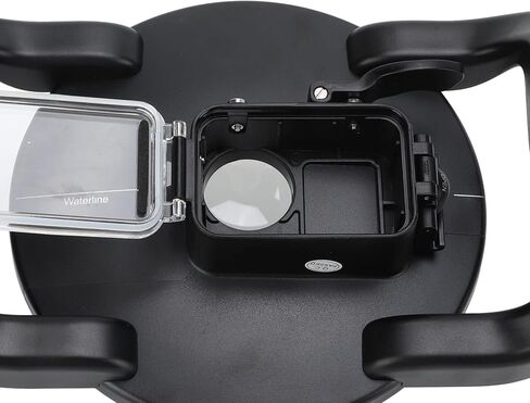 Tbest Lens Dome Port Underwater Camera Cover Transparent Acrylic Rainproof Housing with Dual Handles for Action 1 Cameras Professional Diving Photography Accessories in Saudi Arabia