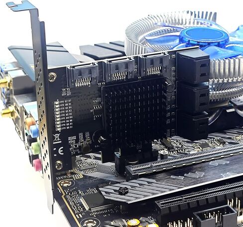بطاقة توسيع Fabater PCIe 4X إلى 9 منافذ 3.0، محول القرص الصلب PCIe GEN3 بسرعة 6 جيجابت في الثانية مع إمكانية التبديل السريع وتوافق AHCI، لأنظمة 10 11 2003 in Kuwait
