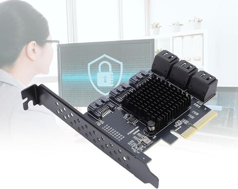 بطاقة توسيع Fabater PCIe 4X إلى 9 منافذ 3.0، محول القرص الصلب PCIe GEN3 بسرعة 6 جيجابت في الثانية مع إمكانية التبديل السريع وتوافق AHCI، لأنظمة 10 11 2003 in Kuwait
