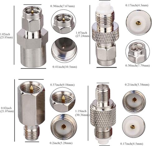TUOLNK 4 Type Set SMA to FME 4G Antenna Adapter Kit SMA to FME Coaxial Adapter WiFi Antenna for Coaxial Cable WiFi Antenna Wireless LAN Device RF Coax Connector in Kuwait