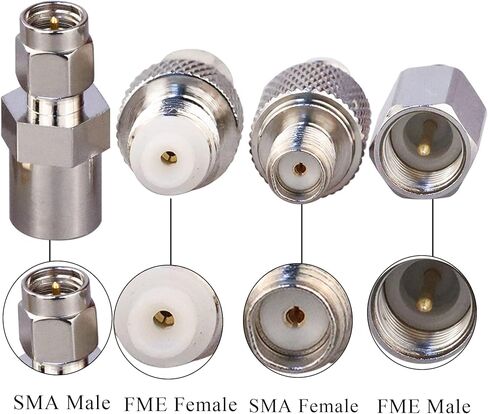TUOLNK 4 Type Set SMA to FME 4G Antenna Adapter Kit SMA to FME Coaxial Adapter WiFi Antenna for Coaxial Cable WiFi Antenna Wireless LAN Device RF Coax Connector in Kuwait