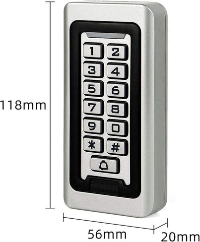لوحة مفاتيح التحكم في الوصول الآمن Retekess T-AC03، لوحة مفاتيح RFID، التحكم في الوصول إلى الباب، لوحة مفاتيح مستقلة، 2000 مستخدم، Wiegand 26 بت، دعم بطاقة RFID القرب (حزمة من 2) in Kuwait