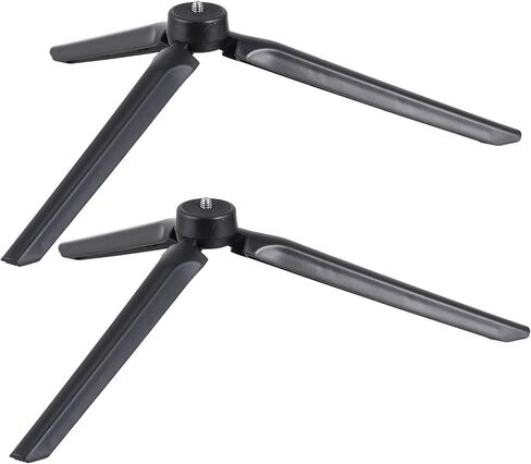 Foldable Tabletop Tripod 2pcs with 1/4 Inch Screw for Phone and Camera, Portable Stable Desktop Stand for Live Streaming and Projector Use in Saudi Arabia