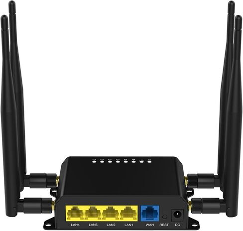 راوتر 4G LTE WiFi 300Mbps راوتر إنترنت لاسلكي مع فتحة لبطاقة SIM و4 منافذ LAN مدمجة Mini-PCIe لوحدة 4G للمنزل والسيارة هوت سبوت WE826-T2 in Kuwait