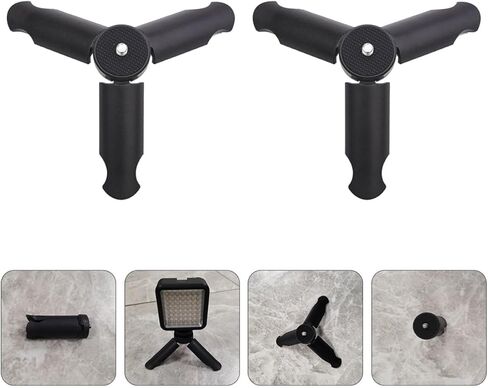 4pcs Folding Tabletop Camera Tripod and Phone Clip Mount for Smartphones and Micro Cameras, Compact Broadcast Stand for Vlogging, Streaming, and Travel Photography in Saudi Arabia