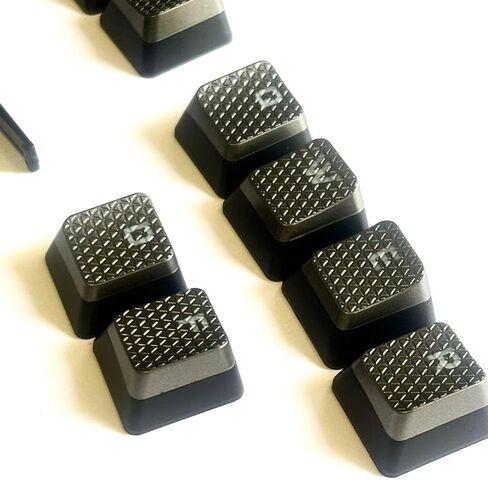 أغطية مفاتيح W A S D Q W E R D F لـ Corsair K63، K65، K68، K70، K95، K100 MX لوحة مفاتيح الألعاب الميكانيكية (أسود 10 قطع) in Kuwait