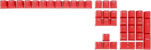 مجموعة أغطية مفاتيح PBT مكونة من 42 مفتاحًا من PATIKIL، لوحات مفاتيح رقمية ميكانيكية ملونة، أغطية مفاتيح رقمية محمولة للعمل المكتبي اليومي، تصميم إبداعي للألعاب والترفيه، أسود وأحمر in Kuwait