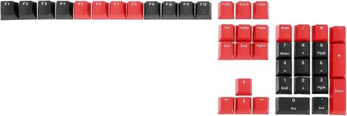 PATIKIL 42 Keys PBT Keycap Set, Colorful Mechanical Numpad Numeric Keypads Portable Keycaps for Daily Office Work Gaming Entertainment Creative Design, Black Red in Saudi Arabia