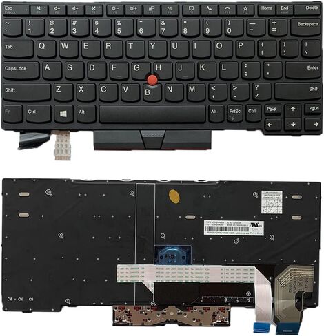 Laptop Replacement US Layout Keyboard for Lenovo Thinkpad X13 Yoga X13 Gen 1 (20WK,20WL) Black in Saudi Arabia