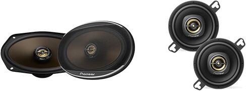 PIONEER Car Audio Speaker Bundle - TS-A693FH 6" x 9" 2-Way Oval 460W Speakers and TS-A879 3-1/2" 450W 2-Way Black Speakers in Saudi Arabia