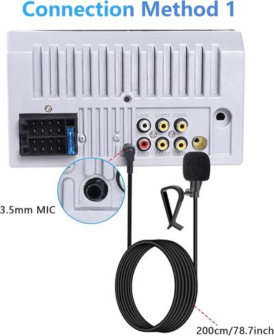 Car Stereo Microphone - 3.5mm Universal External Hands-Free Mic Compatible with Car Radio, GPS, DVD Head Unit Vehicle Audio Accessories in Kuwait