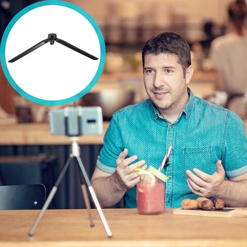 Foldable Tabletop Tripod 2pcs for Phone and Camera, 1/4 Inch Screw Mount, Stable Broadcast and Video Stand for Desktop Streaming and Projector Use in Saudi Arabia