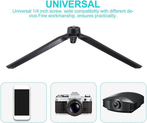 Foldable Tabletop Tripod 2pcs for Phone and Camera, 1/4 Inch Screw Mount, Stable Broadcast and Video Stand for Desktop Streaming and Projector Use in Saudi Arabia