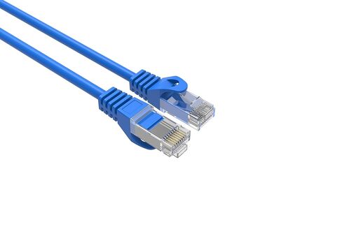 LOGICO Best Cat6 Slim Patch Cable 26AWG Bare Copper RJ-45 Ethernet Cable (25 Pack, Blue, 10FT) in Saudi Arabia