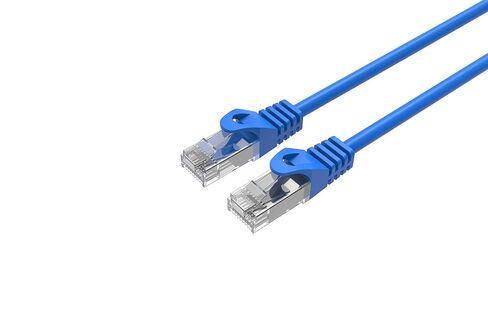 LOGICO Best Cat6 Slim Patch Cable 26AWG Bare Copper RJ-45 Ethernet Cable (25 Pack, Blue, 10FT) in Saudi Arabia