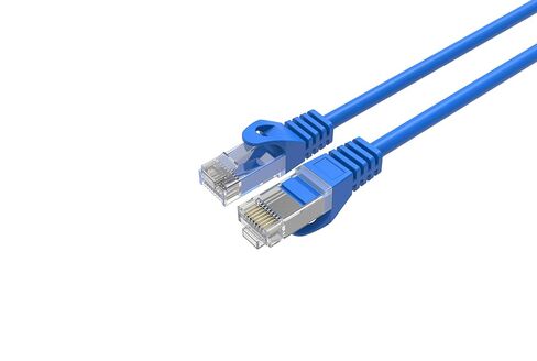 LOGICO Best Cat6 Slim Patch Cable 26AWG Bare Copper RJ-45 Ethernet Cable (25 Pack, Blue, 10FT) in Saudi Arabia