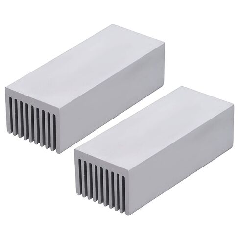 WALFRONT 2Pcs Aluminum Cooling Fins Heat Sink Kit 100x40x30mm Black Heat Sinks Board for Cooler Electronics CPU Led (with Thermal Conductive Adhesive) in Saudi Arabia