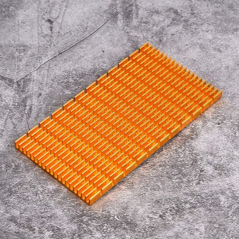 Qiilu Effective Cooling Solution: Golden Heat Sink Aluminum Heat for Multiple Purposes 120 X 64 X 6mm | Thermal Barrier for Air Dryer Vent in Saudi Arabia