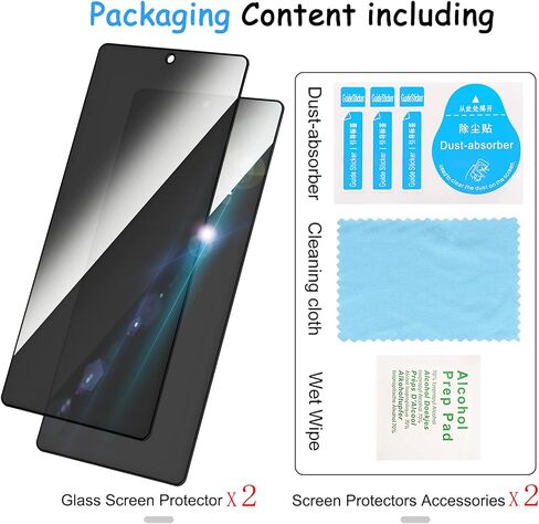 Privacy Screen Protector for Samsung Galaxy S25 Ultra - 2 Pack Tempered Glass, 9H Hardness, Anti-Scratch & Easy Install in Saudi Arabia