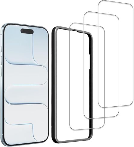 for iPhone 17 Pro Max Screen Protector 3 Pack with Easy Installation Frame, Zero Bubble, 9H Tempered Glass Anti-Scratch, Full Coverage Ultra HD Clear & Case Friendly, Perfect for Women in Saudi Arabia
