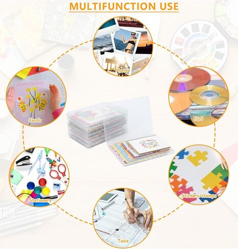 Photo Storage Box, 6 Pack Plastic Photo Organizer Box with Lids, 10.2" x 7.2" x 0.7", Clear Snap-Tight Photo Boxes for Pictures, Cards, Crafts, Files Storage in Kuwait
