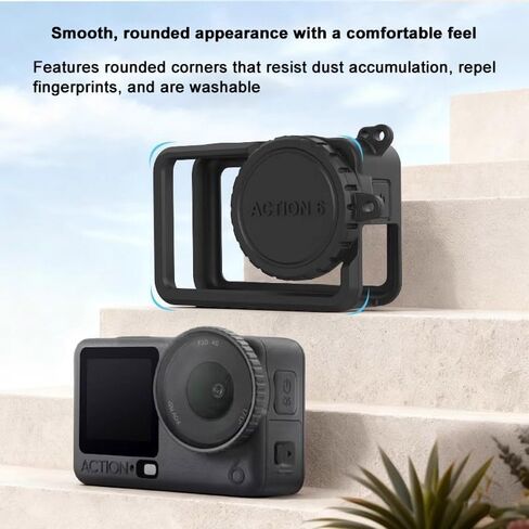 Silicone Case with Lens Cap & Lanyard for DJI Osmo Action6 in Saudi Arabia