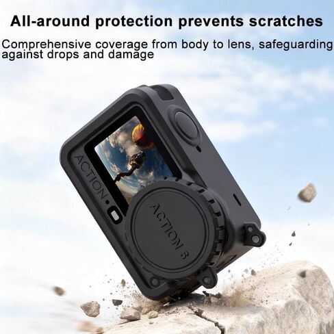 Silicone Case with Lens Cap & Lanyard for DJI Osmo Action6 in Saudi Arabia