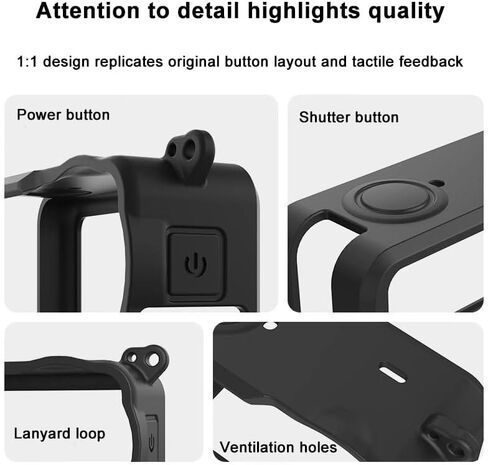 Silicone Case with Lens Cap & Lanyard for DJI Osmo Action6 in Saudi Arabia