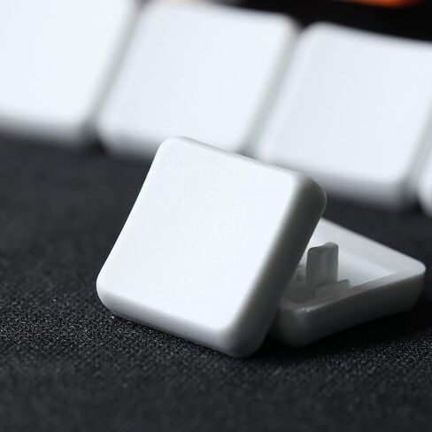 Chocfox Keycaps Low Profile PBT Keycaps for Kailh Chocolate Switch Mechanical Keyboard, White, 40-Pack 1U in Saudi Arabia