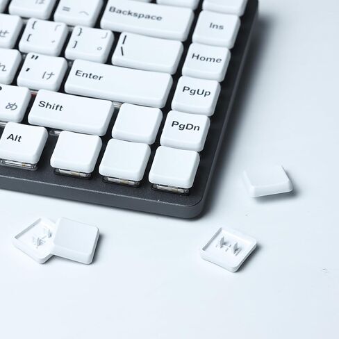 Chocfox Keycaps Low Profile PBT Keycaps for Kailh Chocolate Switch Mechanical Keyboard, White, 40-Pack 1U in Saudi Arabia