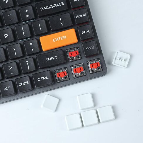 Chocfox Keycaps Low Profile PBT Keycaps for Kailh Chocolate Switch Mechanical Keyboard, White, 40-Pack 1U in Saudi Arabia