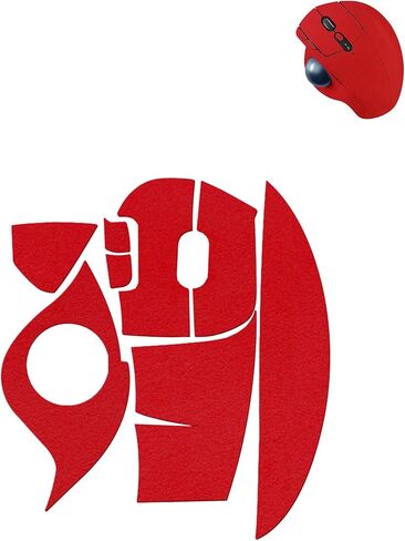 Anti-Slip Grip Tape for Logitech Ergo M575S/M575 Wireless Mouse,Ultra-Thin Sweat-Absorbing Mouse Skin Sticker Set,Washable Reusable Non-Slip Grip for Esports Gaming Control,Red Suede Texture in Saudi Arabia