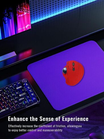 Anti-Slip Grip Tape for Logitech Ergo M575S/M575 Wireless Mouse,Ultra-Thin Sweat-Absorbing Mouse Skin Sticker Set,Washable Reusable Non-Slip Grip for Esports Gaming Control,Red Suede Texture in Saudi Arabia
