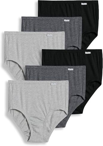 Jockey Women's Underwear Elance Brief - 6 Pack, Ivory/Light/Pink Shadow, 6 in Kuwait