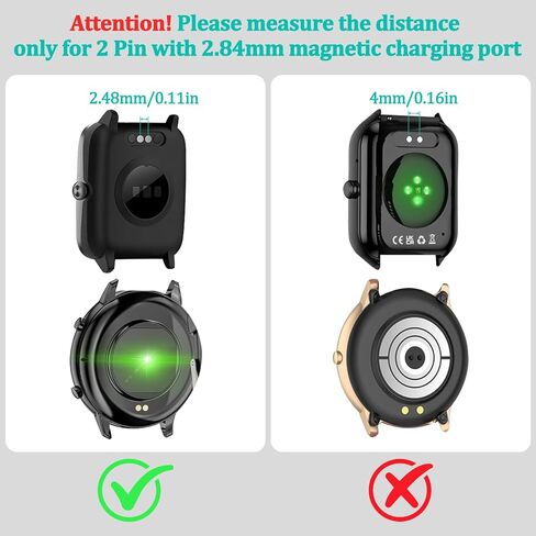 2 Pack VeryFit Smart Watch Charger, (USB C+USB A) Replacement Magnetic Charging Cable for Veryfit IDW28 IDW26 IDW25 IDW23 IDW21 IDW20 IDW19 IDW17 IDW16 IDW15 IDW13 IDW208 Plus Smart Watch-3.3ft/100cm in Saudi Arabia