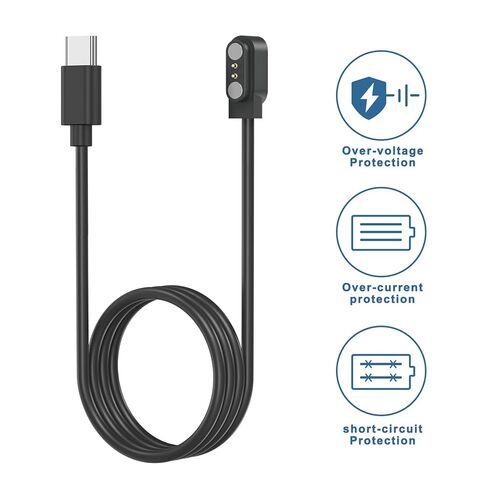 2 Pack VeryFit Smart Watch Charger, (USB C+USB A) Replacement Magnetic Charging Cable for Veryfit IDW28 IDW26 IDW25 IDW23 IDW21 IDW20 IDW19 IDW17 IDW16 IDW15 IDW13 IDW208 Plus Smart Watch-3.3ft/100cm in Saudi Arabia