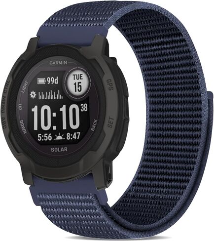 Nylon Hook and Loop Watchband Compatible with Garmin Instinct 2/3 45mm/1 Solar,22mm Soft Lightweight Breathable Sport Strap for Instinct 2 Surf/Tactical/Esports/Tide Accessory in Saudi Arabia