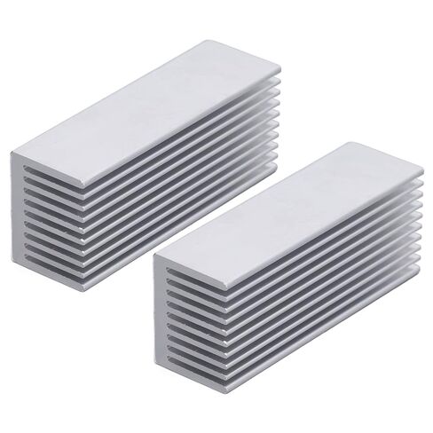 Qiilu Efficient Aluminum Cooling Fins Kit for PCB, 2Pcs 100x40x30mm Heatsink for CPU and Electronics (Without Adhesive) in Saudi Arabia