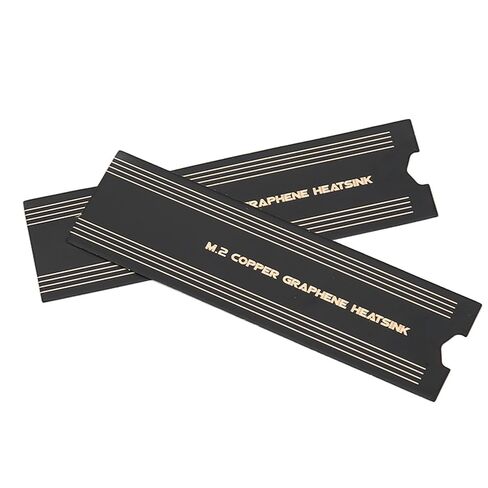 Dioche Heatsink لـ 2280 M.2 SSD Graphene Heatsink، توصيل حراري عالي الكفاءة، سبيكة نحاسية متوافقة مع أجهزة الكمبيوتر المحمولة والتركيب بدون أدوات، مثالية للسرعة (قطعتان من رقائق النحاس الجرافين in Kuwait