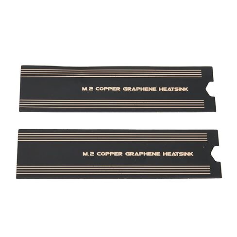 Dioche Heatsink لـ 2280 M.2 SSD Graphene Heatsink، توصيل حراري عالي الكفاءة، سبيكة نحاسية متوافقة مع أجهزة الكمبيوتر المحمولة والتركيب بدون أدوات، مثالية للسرعة (قطعتان من رقائق النحاس الجرافين in Kuwait