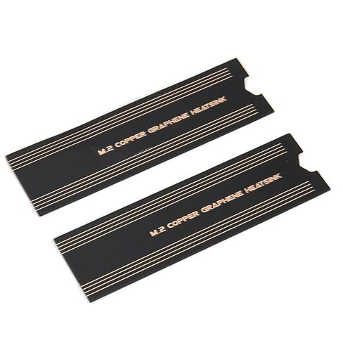 Dioche Heatsink لـ 2280 M.2 SSD Graphene Heatsink، توصيل حراري عالي الكفاءة، سبيكة نحاسية متوافقة مع أجهزة الكمبيوتر المحمولة والتركيب بدون أدوات، مثالية للسرعة (قطعتان من رقائق النحاس الجرافين in Kuwait