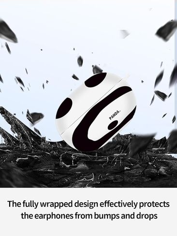متوافق مع سماعات SHOKZ OpenDots ONE الحقيقية المانعة للضوضاء، غطاء واقٍ ناعم مقاوم للصدمات لكامل الجسم من مادة TPU مع حبل، باندا. in Kuwait