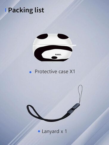 متوافق مع سماعات SHOKZ OpenDots ONE الحقيقية المانعة للضوضاء، غطاء واقٍ ناعم مقاوم للصدمات لكامل الجسم من مادة TPU مع حبل، باندا. in Kuwait