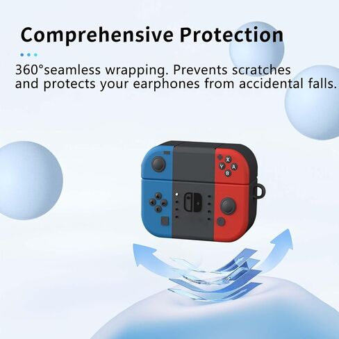 for Baseus Inspire XC1 Case Cover,NOUKAJU Wireless Earphone Protective Cover(with Carabiner + Lanyard + Cleaning Pen) Drop-Proof,Scratch-Proof,Shock-Proof,Case for Baseus Inspire XC1(Game Consoles) in Saudi Arabia