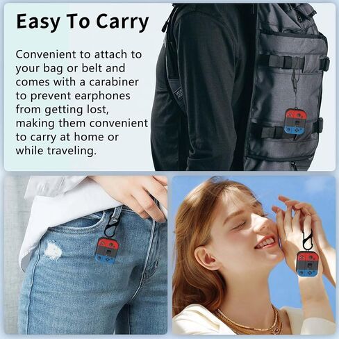 for Baseus Inspire XC1 Case Cover,NOUKAJU Wireless Earphone Protective Cover(with Carabiner + Lanyard + Cleaning Pen) Drop-Proof,Scratch-Proof,Shock-Proof,Case for Baseus Inspire XC1(Game Consoles) in Saudi Arabia